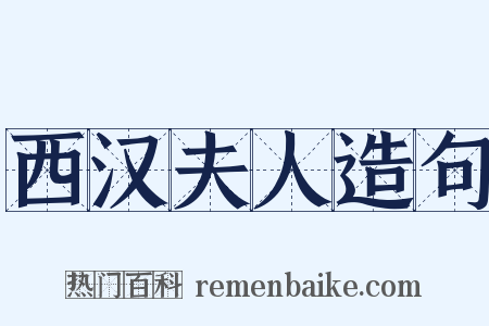 西汉夫人造句是什么意思的图片